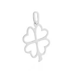 Pendentif Koulmia Trefle Diamante Or Blanc