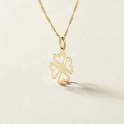 Pendentif Koulmia Trefle Or Jaune