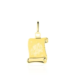 Pendentif Lamie Zodiaque Parchemin Or Jaune