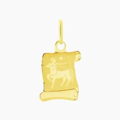 Pendentif Lamie Zodiaque Parchemin Or Jaune