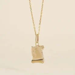 Pendentif Lamie Zodiaque Parchemin Or Jaune