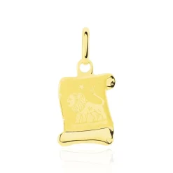 Pendentif Lamie Zodiaque Parchemin Or Jaune