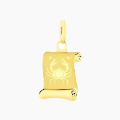 Pendentif Lamie Zodiaque Parchemin Or Jaune