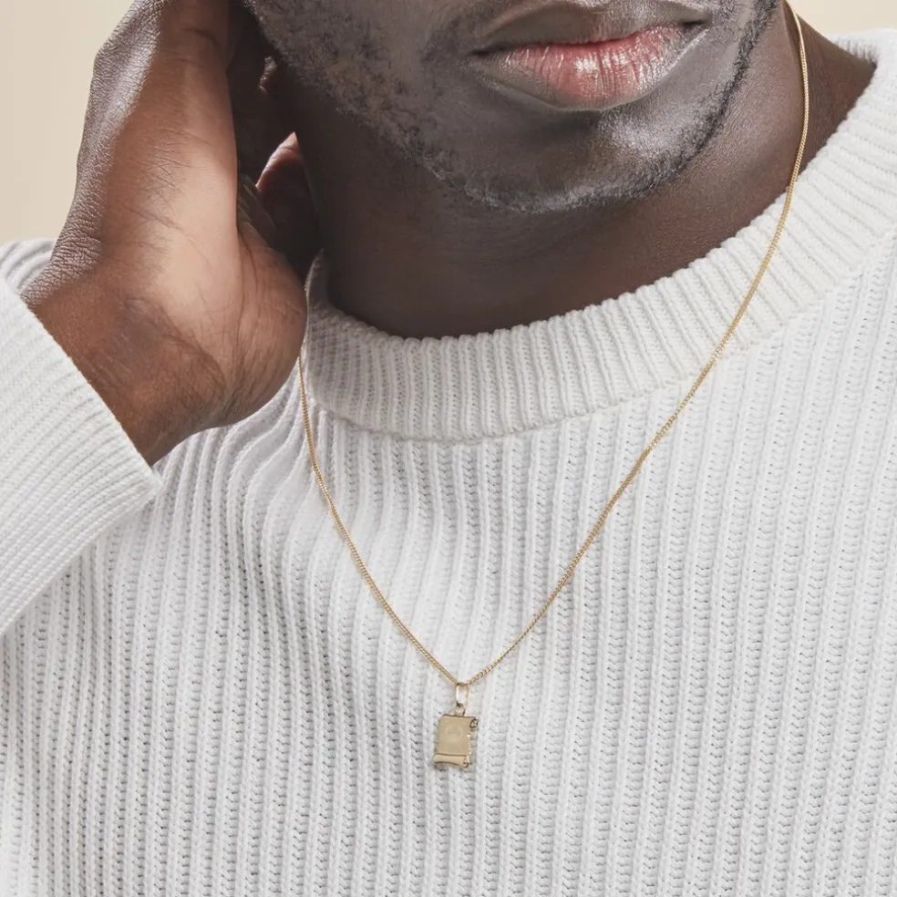 Pendentif Lamie Zodiaque Parchemin Or Jaune