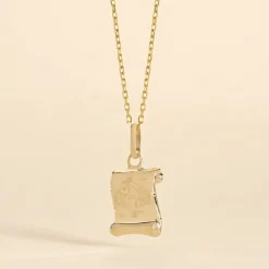 Pendentif Lamie Zodiaque Parchemin Or Jaune