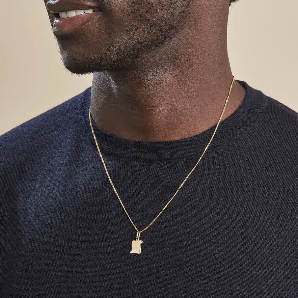 Pendentif Lamie Zodiaque Parchemin Or Jaune