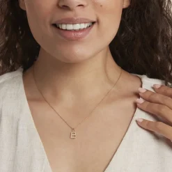 Pendentif Lettre B Or Jaune Oxyde