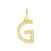 Pendentif Lettre G Or Jaune Oxyde