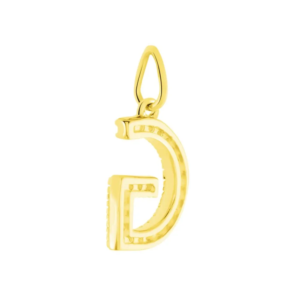 Pendentif Lettre G Or Jaune Oxyde