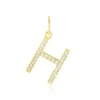 Pendentif Lettre H Or Jaune Oxyde