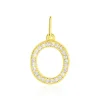 Pendentif Lettre O Or Jaune Oxyde