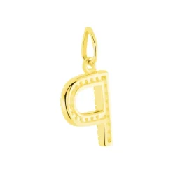 Pendentif Lettre P Or Jaune Oxyde