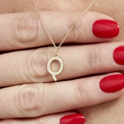 Pendentif Lettre Q Or Jaune Oxyde