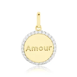 Pendentif Levon Or Jaune Oxyde De Zirconium