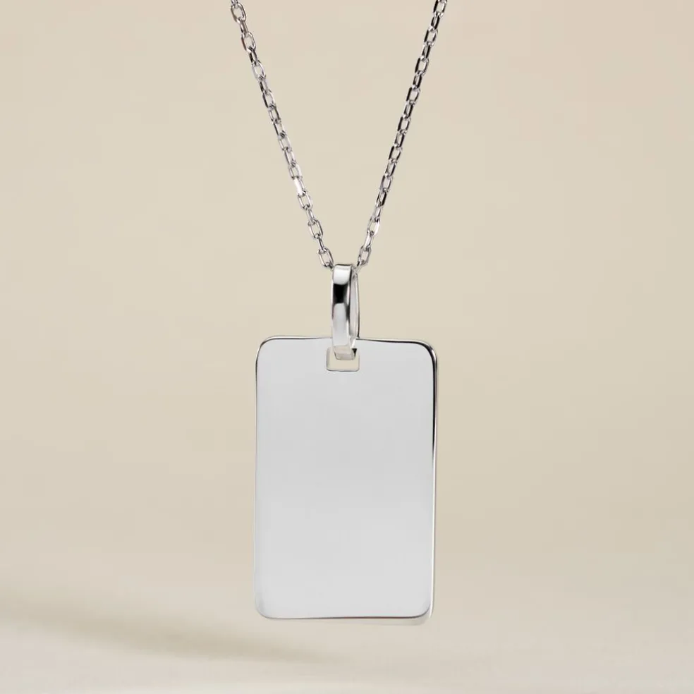 Pendentif Leyel Argent Blanc