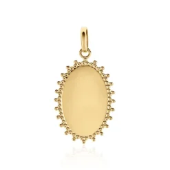 Pendentif Linette Plaque Or Doré