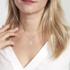 Pendentif Lisa Or Blanc