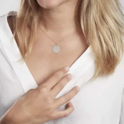 Pendentif Lisa Or Blanc