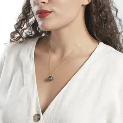 Pendentif Louizon Or Jaune Perle De Culture De Tahiti