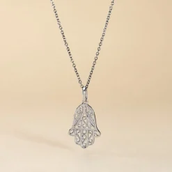 Pendentif Luce-marie Argent Blanc