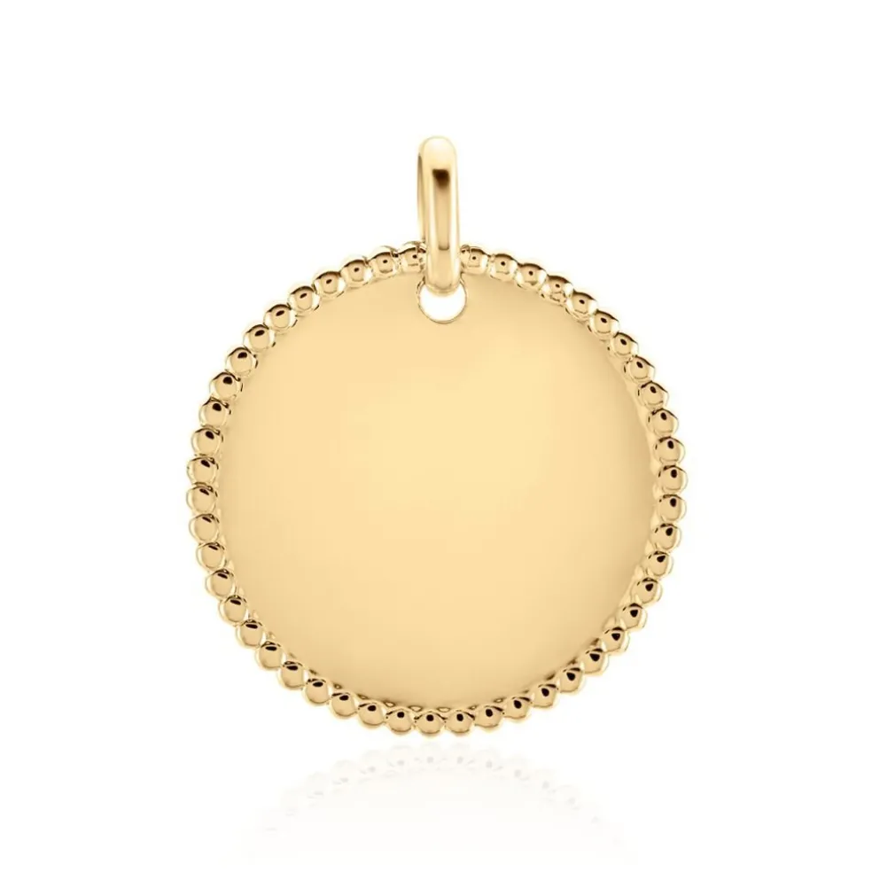 Pendentif Lulu Plaque Or Doré