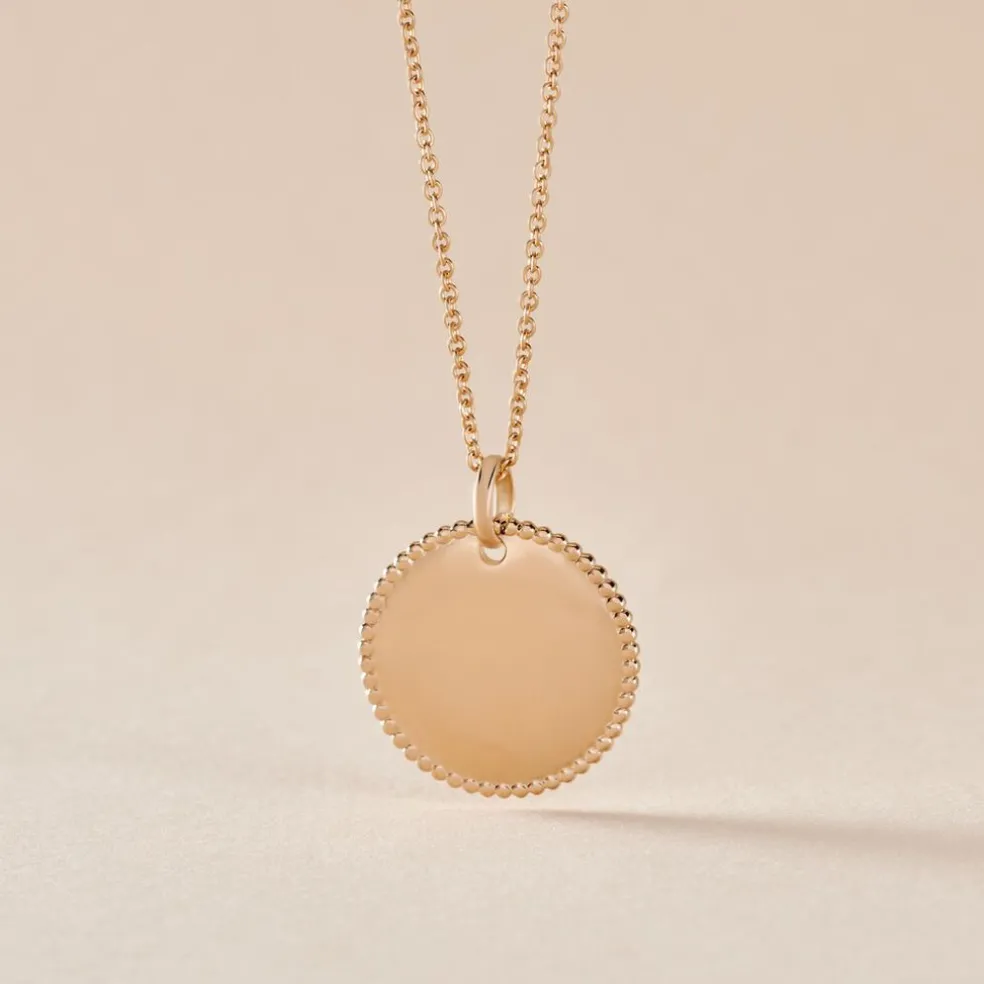 Pendentif Lulu Plaque Or Doré
