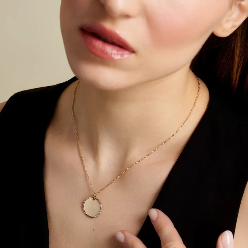 Pendentif Lulu Plaque Or Doré