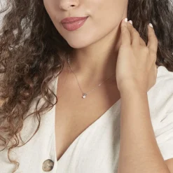 Pendentif Mabila Or Blanc Oxyde De Zirconium