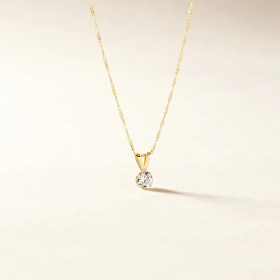 Pendentif Mabila Or Jaune Oxyde De Zirconium