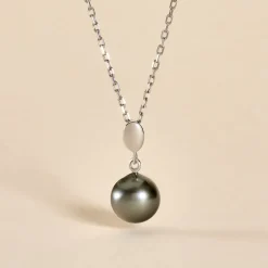 Pendentif Manolita Or Blanc Perle De Culture De Tahiti