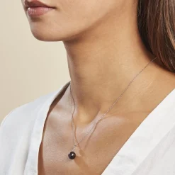 Pendentif Manolita Or Blanc Perle De Culture De Tahiti