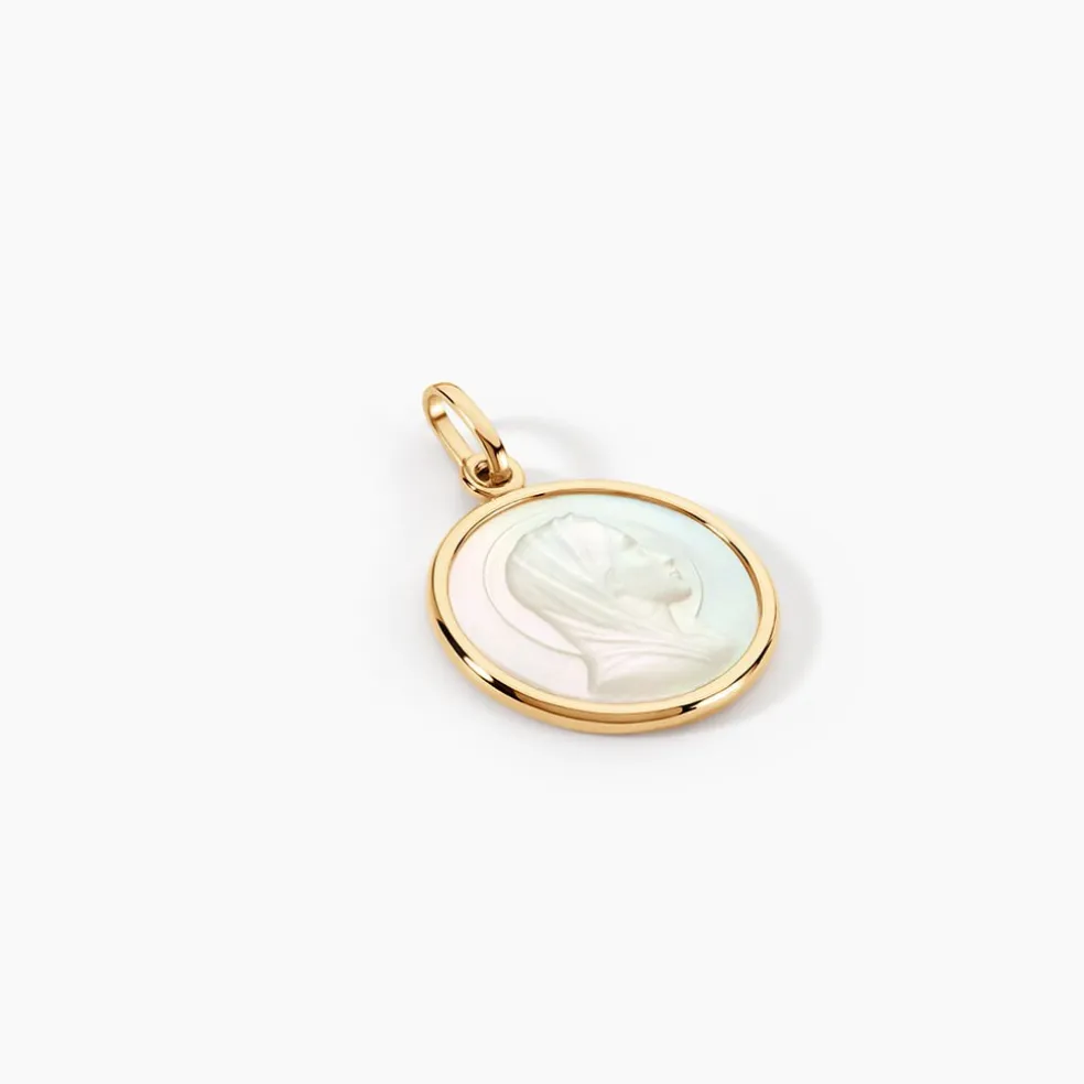 Pendentif Marie Or Jaune Nacre