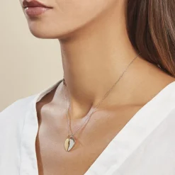 Pendentif Marie-stephanie Plaqué Or Bicolore