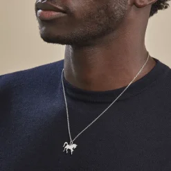 Pendentif Matahina Argent Blanc