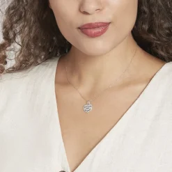 Pendentif Mayliss Argent Blanc