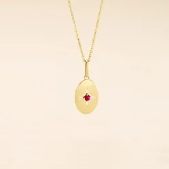 Pendentif Melchior Or Jaune Rubis