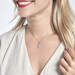 Pendentif Meylin Argent Blanc