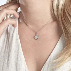 Pendentif Meylin Argent Blanc