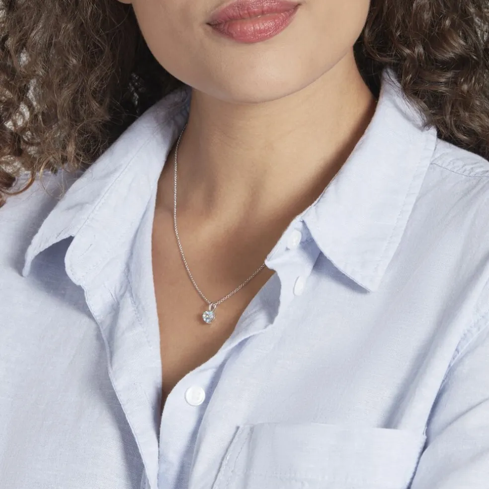 Pendentif Miyah Or Blanc Topaze