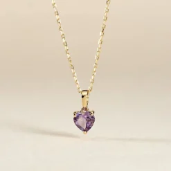 Pendentif Miyah Or Jaune Amethyste