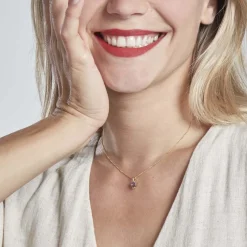 Pendentif Miyah Or Jaune Amethyste