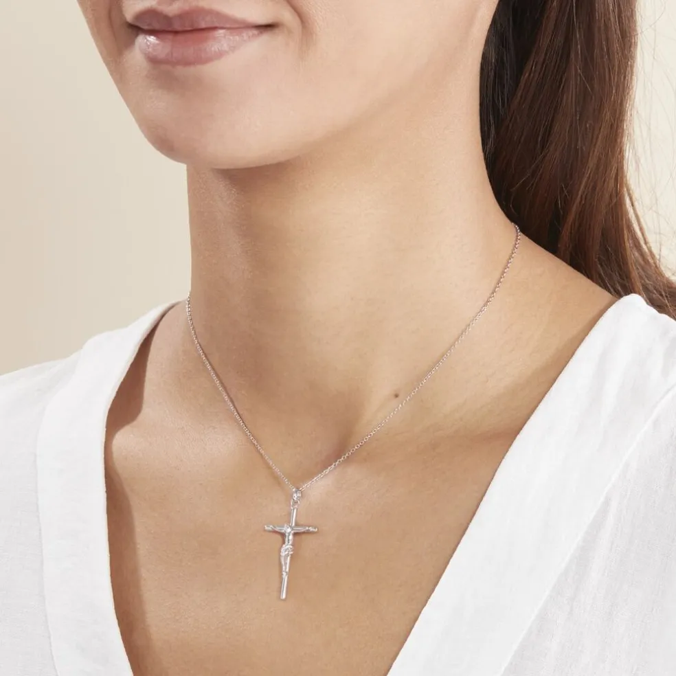 Pendentif Nessahae Argent Blanc