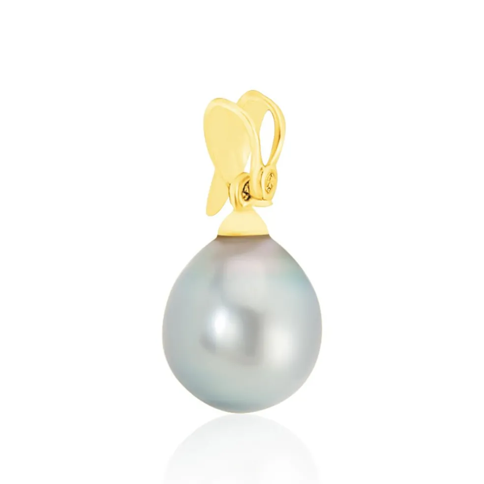Pendentif Nilma Or Jaune Perle De Culture De Tahiti Et Diamant