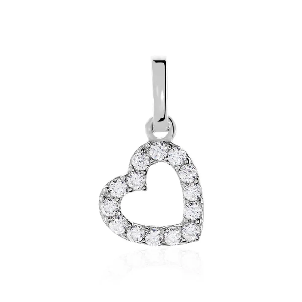 Pendentif Or Blanc Oxyde