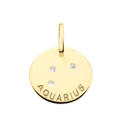 Pendentif Or Jaune Astraea Oxyde De Zirconium