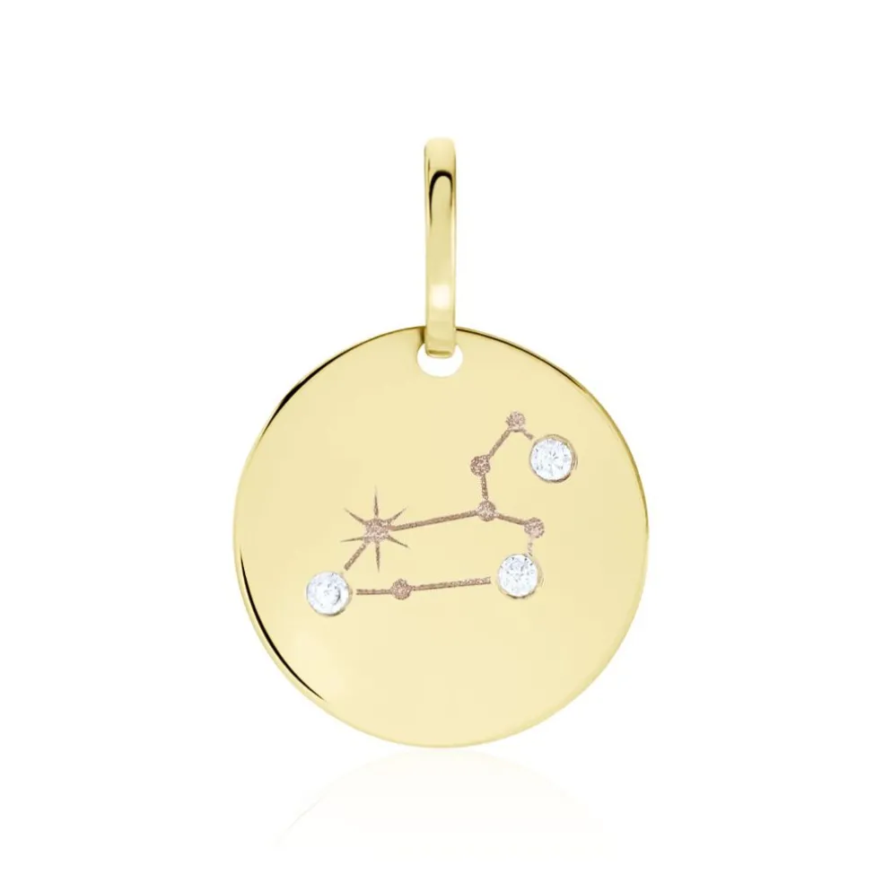 Pendentif Or Jaune Astraea Oxyde De Zirconium