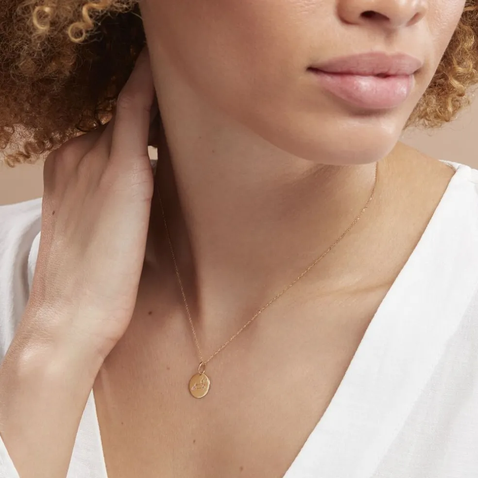 Pendentif Or Jaune Astraea Oxyde De Zirconium