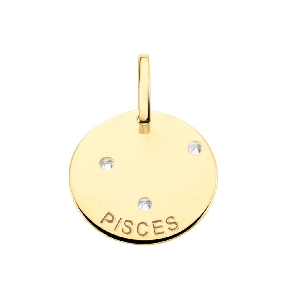 Pendentif Or Jaune Astraea Oxyde De Zirconium