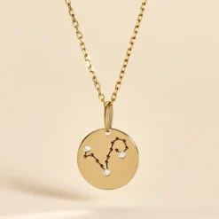 Pendentif Or Jaune Astraea Oxyde De Zirconium