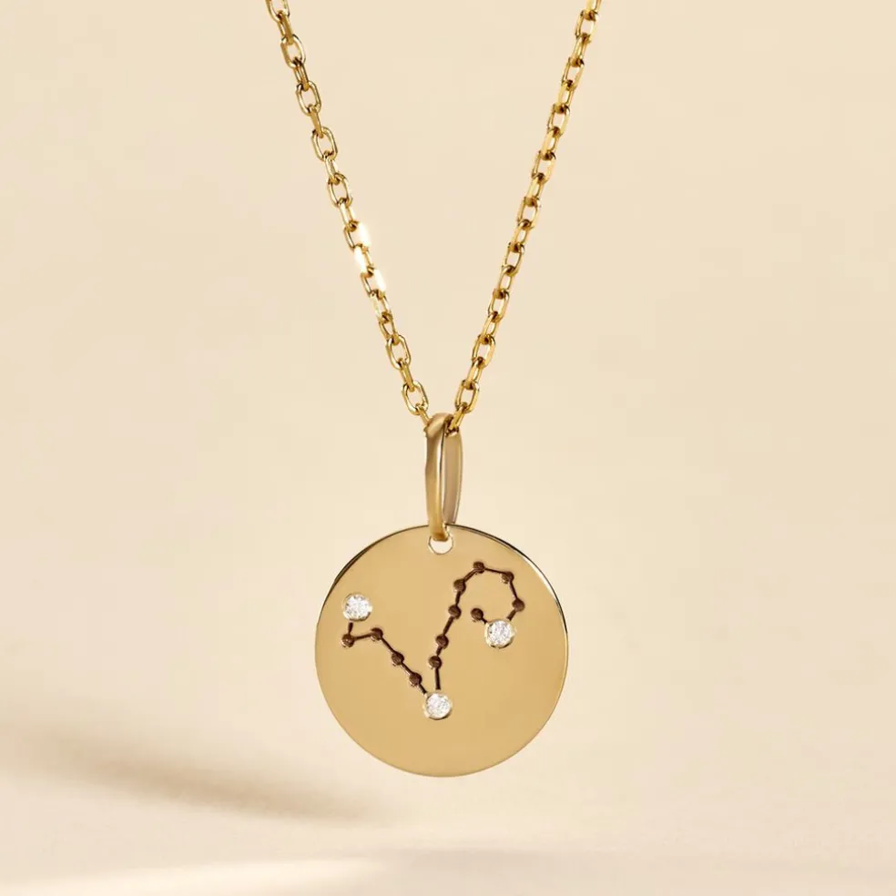 Pendentif Or Jaune Astraea Oxyde De Zirconium